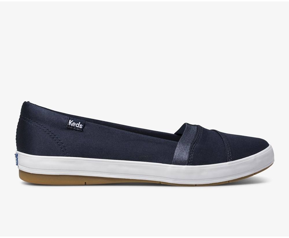 Keds Womens Slip Ons Navy - Carmel - 591LKVNQZ